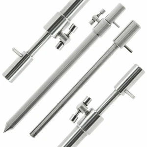 2 x NGT Stainless Steel Banksticks 20-30cm Carp Fishing "Short" Bank Sticks - Picture 1 of 4