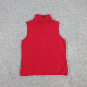 Jones New York Pullover Damen groß rot Perlen Wolle Kaschmir Angora Neu mit Etikett - Bild 1 von 16