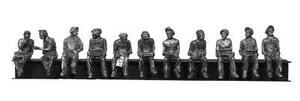 Sergio Furnari, Lunchtime on a Skyscraper, Slip Cast Ceramic Sculpture, signatur - Picture 1 of 7
