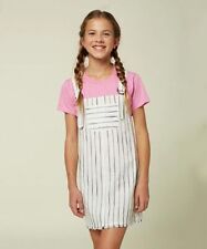 $54 O'Neill White Stripe Front-Pocket Jerrie Sleeveless Dress Size Small