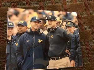 John Harbaugh Baltimore Ravens signed autograph 8x10 football photo Jim Harbaugh - Picture 1 of 1