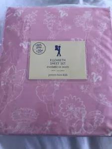 Juego de sábanas Pottery Barn Kids Elizabeth rosa hadas elfos doble nuevo con etiquetas NLA - Imagen 1 de 2