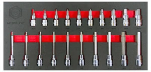 Britool Hallmark M2BSET20 20 Pce 3/8" Drive Hexagon Bit Socket Set in Foam Tray - Picture 1 of 1