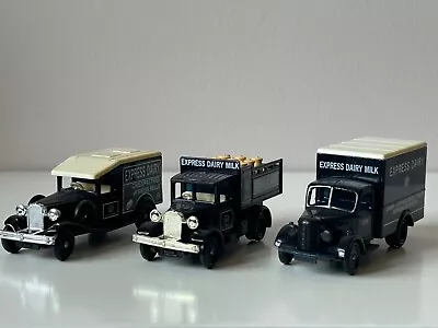 3 X Car Chevrolet Ford Express Dairy Milk London Model Diecast 1:60-1:72 Lledo - Image 1 of 4