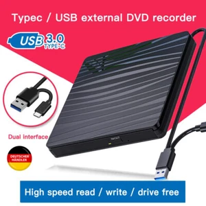 External USB 3.0 DVD CD-RW DVD-RW Drive Writer Burner Player Reader High Speed - Bild 1 von 10