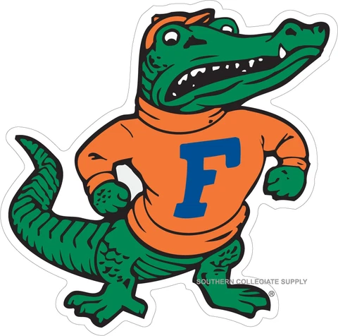 UF UNIVERSITY OF FLORIDA Large 12" Albert Old Gator Magnet Cover