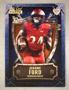 2022 Wild Card Matte Draft Football Blue Chase Weekend Warrior Jerome Ford 8/10