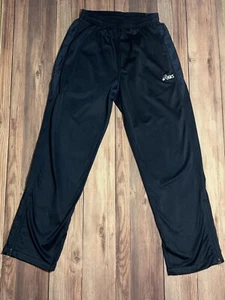 Asics Mens Sweatpants Ankle Zip Size Small Relaxed Fit Blue Navy - Picture 1 of 6