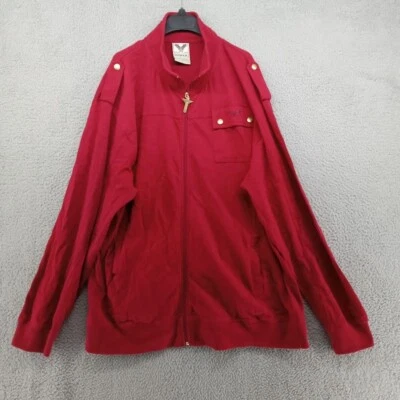 Chaqueta Avirex Para Hombres XXL Roja Cremallera Estilo Militar Ropa Exterior de Lujo Ropa de Calle Foto 1 de 4