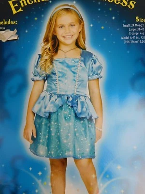 Disfraz de Halloween de Cenicienta Princesa Encantada Azul 4-6 XL #5137 Foto 1 de 4