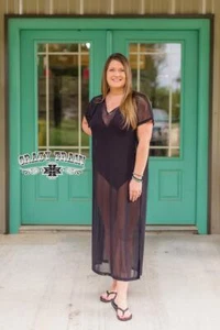 CLEARANCE - Jet Black Summer Cover Up * Black (Reg. $39.95) - Picture 1 of 4
