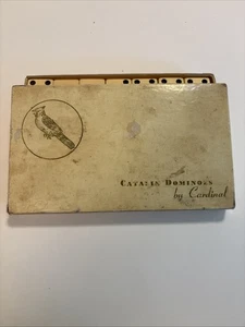 VTG Catalin Bakelite Butterscotch Dominoes by Cardinal USED - Picture 1 of 3