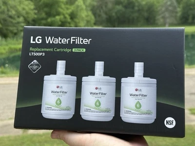 LG Water Filter Replacement Cartridges LT500P3 / LT500P Brand New 3 Pack - Image 1 of 4