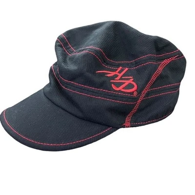 Harley Davidson Mujer Negro Rojo Bordado 100% Algodón Motociclista Sombrero Gorra Logo Foto 1 de 4