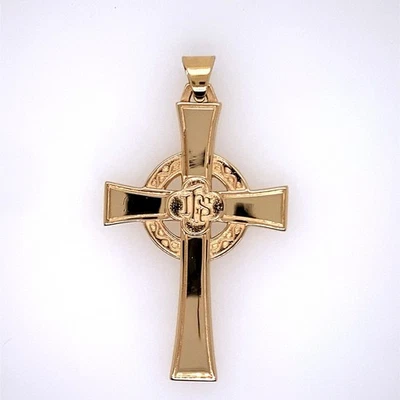 James Avery Retired Jesus Savior Cross 14K Yellow Gold Pendant (DG7143835) - Image 1 of 4
