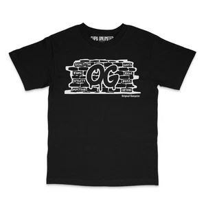 Camiseta OG Drip Para Hombre Diseño Hip Hop Urbano Estilo Negro Graffiti Gráfico Camisetas - Imagen 1 de 7