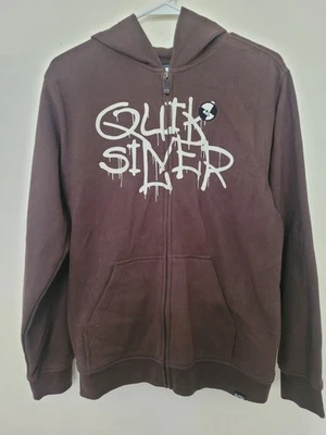 Nueva Chaqueta con Capucha Completa Quiksilver Corte Atajo Cremallera Juvenil Marrón Polar Niños M 12-14 Foto 1 de 2