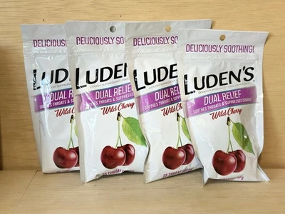 Lot 4-Ludens Soothing Dual Relief Throat & Cough Drops Wild Cherry 25 Ea Ex 6/26 - Image 1 of 2