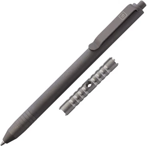 Big Idea Design Slim Click Pen Stonewash Titanium Schneider Gel Ink Refill 5" - Picture 1 of 1