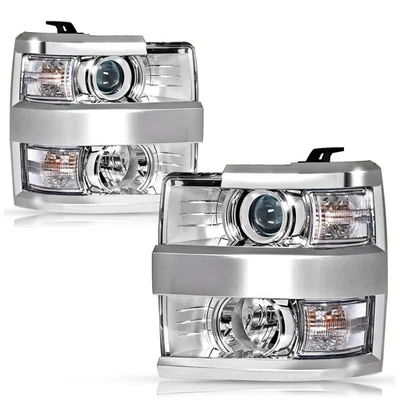Projector Headlights For 2015-2019 Chevy Silverado 2500 3500HD Headlamps LH &RH - Image 1 of 4