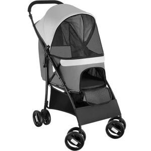 Haustierwagen Klappbar Tierbuggy Gefedert Hundewagen Pet Stroller Anschnallgurte - Bild 1 von 12
