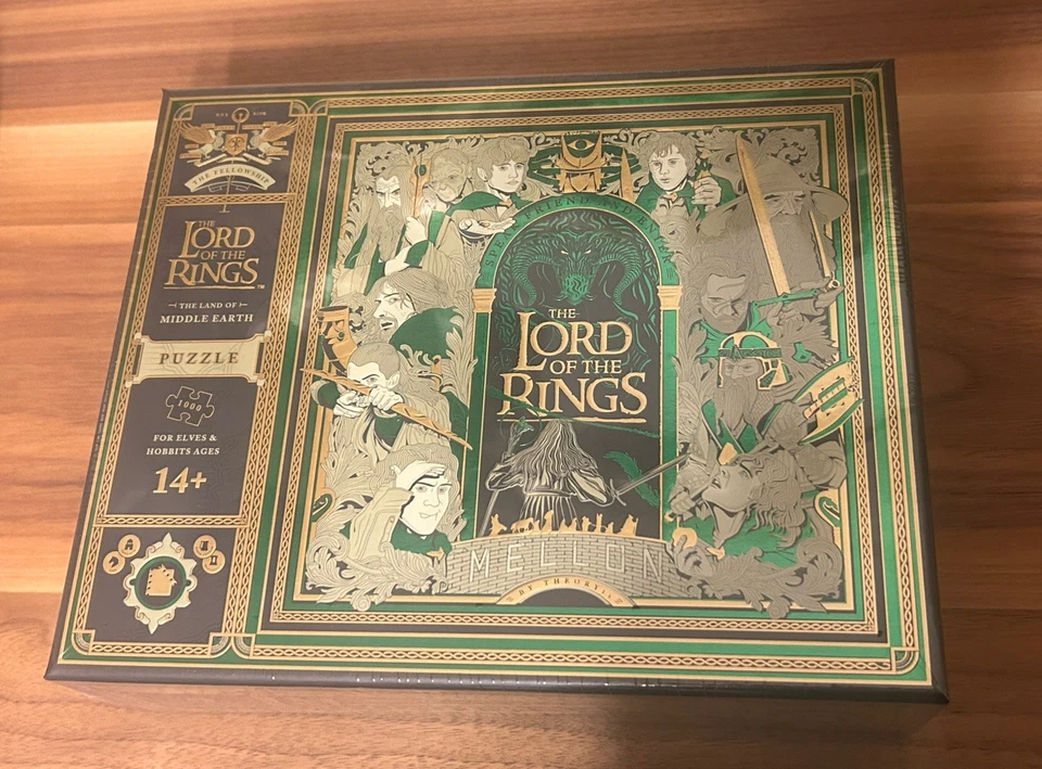 Пазл Lord of the Rings 1000 деталей золотая фольга 25,6x25,6 дюйма Гэндальф Фродо - Изображение 1 из 2