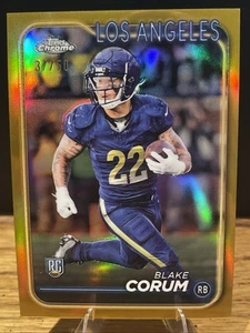 Topps cromo NFL #219 refractor de oro Blake Corum/50. LA Rams. RC Color Match - Imagen 1 de 3