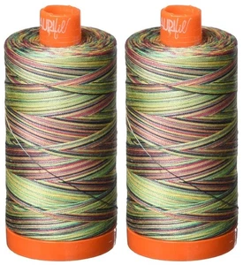 2-Pack - Aurifil 50WT - Marrakesh (3817) Variegated - Mako Cotton Thread - 1422 - Picture 1 of 2