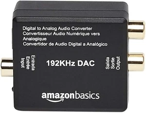 Convertidor de audio digital coaxial óptico a analógico Rca Amazon Basics 192 KHz - Imagen 1 de 5