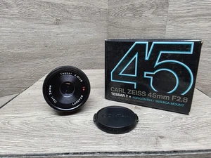 Contax Carl Zeiss Tessar T* 45mm f2.8 AEJ C/Y Mount Pancake MF Lens from JAPAN - Picture 1 of 15
