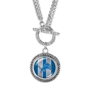 New Football Charm Toggle Necklace Stainless Steel - Picture 1 of 2