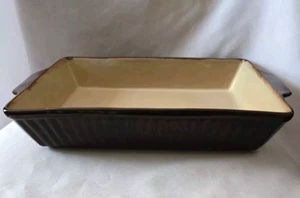 VTG SANGO NOVA BROWN RECTANGLE CASSEROLE BAKER LASAGNA 13" x 9" 4933 RARE - Picture 1 of 4