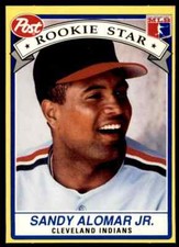 1991 POST COLLECTOR SERIES ODDBALL SANDY ALOMAR JR. CLEVELAND INDIANS #6 OF 30