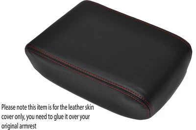 REPOSABRAZOS COSTURA ROJA TAPA PIEL CUBIERTA SE ADAPTA A ISUZU RODEO 1998-2004 Foto 1 de 3