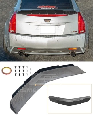 Alerón trasero FIBRA DE CARBONO para 09-15 Cadillac CTS-V sedán maletero ala mimbre Foto 1 de 4