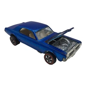 Coche Mattel 1968 vintage Hot Wheels Redline azul personalizado Cougar Sweet 16 - Imagen 1 de 7