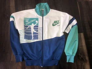 Nike Vintage Air Jordan BKB Full Zip Jacket S Navy Teal White Basketball - Picture 1 of 9