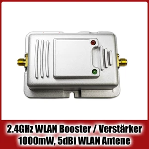 1000mW WLAN Booster / Verstärker | 2.4 GHz, 5dBi WLAN Antenne, 30dBm TX Power - Bild 1 von 1