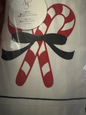 Delantal de Navidad de Adams & Co rojo blanco y negro nuevo con etiquetas 24,25 x 36,5 Foto 1 de 4