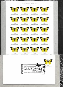 BUTTERFLY CALIFORNIA DOGFACE US #5346 NON-MACHINABLE RATE FOREVER STAMPS + FDC - Picture 1 of 8