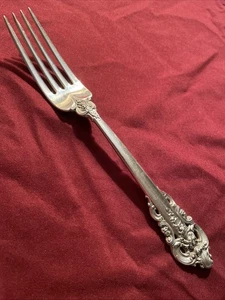 Wallace Grande Baroque Sterling Silver 8" True Dinner Fork No Monogram - Picture 1 of 8