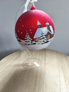 Christbaumkugel XL Thüringen Glaskugel Bemalt Echtglas Weihnachten 1 Stück L - Bild 1 von 7
