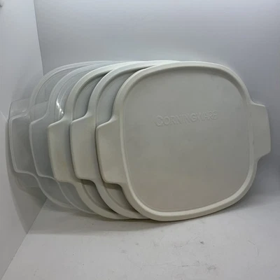 5 tapas de cazuela de plástico Corning Ware A-2-PC SOLO 3 (blancas) 2 transparentes (1 sin corning Foto 1 de 4