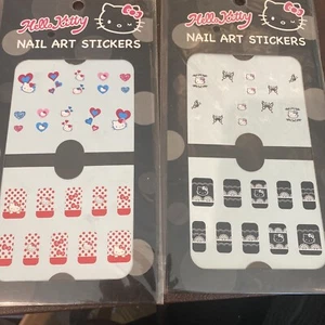 New Sanrio Hello Kitty Nail Art Sticker Set 2010 Butterfly Hearts Sealed Authent - Picture 1 of 8