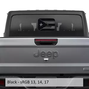Calcomanía de vinilo ventana trasera deslizante bandera de Puerto Rico para Jeep Gladiator 2020+ - Imagen 1 de 7