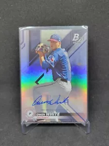 OWEN WHITE 2019 Bowman Platinum Top Prospects AUTOGRAPH #TOP-43 - Rangers - Picture 1 of 2