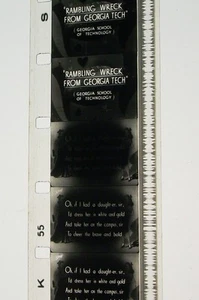 RAMBLING WRECK FROM GEORGIA TECK B & W 16MM FILM MOVIE ROLLED NO REEL D55 - Picture 1 of 7