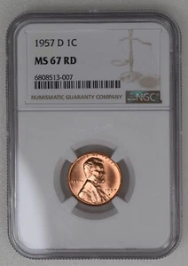 1957-D 1C NGC MS67RD - Picture 1 of 2