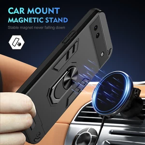 For MOTO G84 G54 G14 G73 G82 G71S  Shockproof Hybrid Ring Stand Armor Phone Case - Picture 1 of 10