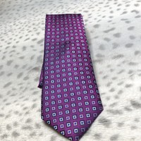 Ted Baker Tonal Alternating Squares Silk Men Neck Tie Pink Classic One Size